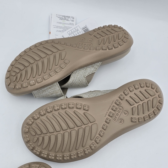 NWT Crocs Capri Shimmer XBand Slide Sandals,  Women's Size 4 - Picture 13 of 16